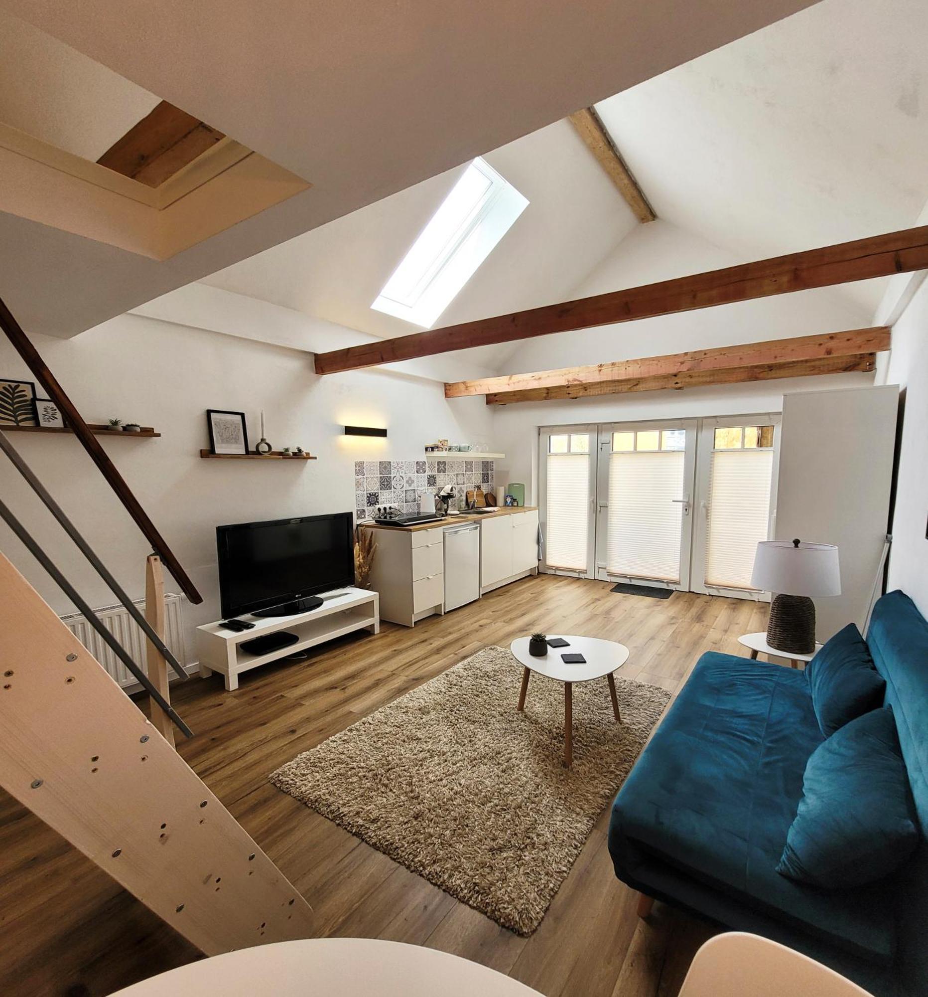 Modernes 1-Zimmer-Apartment Mit Galerie-Schlafkoje Im Skandinavischen Stil Ostenfeld  Eksteriør billede